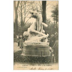 87 LIMOGES. Monument Le Chêne et le Roseau 1903 belle animation