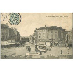 carte postale ancienne 87 LIMOGES. Place Denis Dussoubs 1906