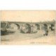 carte postale ancienne 87 LIMOGES. Pont de la Révolution Porteur de fagots et Nettoyeuse des rigoles vers 1900