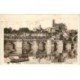 carte postale ancienne 87 LIMOGES. Pont et Cathédrale Saint Etienne 1937 Abbessaille