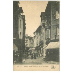 carte postale ancienne 87 LIMOGES. Rue de la Boucherie vers 1900