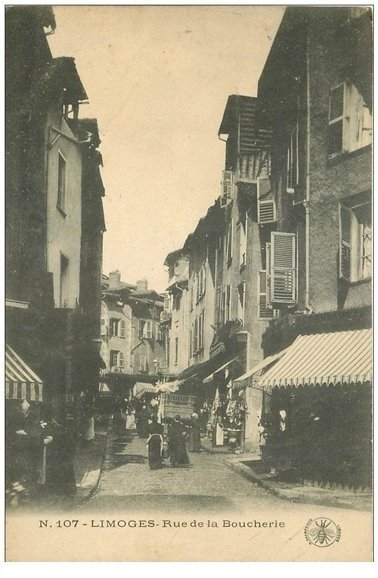 Carte Postale Ancienne (CPA) - Limoges, Rue De La Boucherie - Début 1900