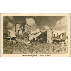 carte postale ancienne 87 ORADOUR SUR GLANE. Ruines Eglise 1948