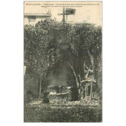 carte postale ancienne 87 SAINT JUNIEN. Ostensions. Chapelle Place de la République 1904