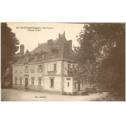 carte postale ancienne 87 SAINT PRIEST LIGOURE. Château Eylias 1935