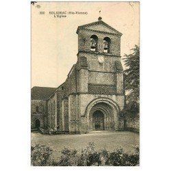 carte postale ancienne 87 SOLIGNAC. Eglise 1936