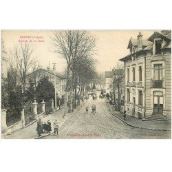 carte postale ancienne 88 ARCHES. Hôtel Moderne Avenue de la Gare 1917. Détachée d'un cahier