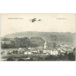 carte postale ancienne 88 ARCHETTES. Aéroplane sur le Village