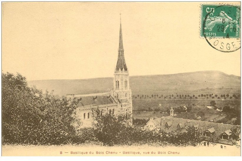 carte postale ancienne 88 BASILIQUE DU BOIS CHENU. 1914