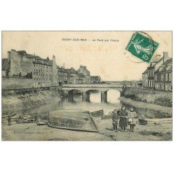 14 ISIGNY-SUR-MER. Le Pont sur l'Aure 1910