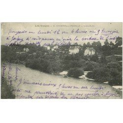 carte postale ancienne 88 CHARMES SUR MOSELLE. Sainte Barbe 1918 fine plissure transversale