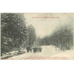 carte postale ancienne 88 COL DE LA CHIPOTTE. La Bataille avec Attelages 1915