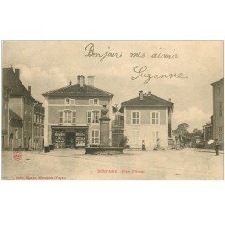 carte postale ancienne 88 DOMPAIRE. Commerce Guyot Place Armes et Ferblanterie vers 1900