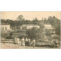 carte postale ancienne 88 DOMPAIRE. Le Val En Bas Lavandières et Nourrices vers 1900