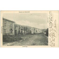 carte postale ancienne 88 DOMPTAIL. Ruines de la Rue du Village Guerre 1914-18