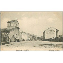 carte postale ancienne 88 DOMREMY. Hôtel de la Pucelle et Eglise