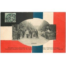 carte postale ancienne 88 DONON. Frontière Franco Allemande avec Douaniers 1907