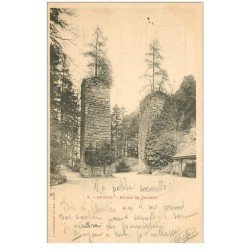 carte postale ancienne 88 EPINAL. Piles ancien Pont Levis du Château 1900