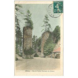 carte postale ancienne 88 EPINAL. Piles ancien Pont Levis du Château 1911