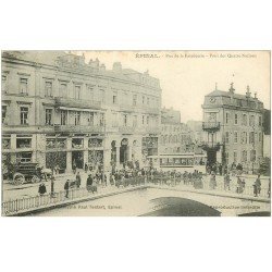 carte postale ancienne 88 EPINAL. Rue de la Faïencerie Pont des Quatre Nations