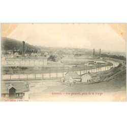 carte postale ancienne 88 EPINAL. Vue des Usines prise de la Vierge vers 1900