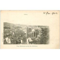 carte postale ancienne 88 EPINAL. Vue prise du Château 1902