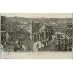 carte postale ancienne 88 EPINAL. Vue prise du Château vers 1900