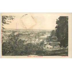 carte postale ancienne 88 EPINAL. Vue sur la Moselle 1918 (défaut)