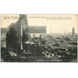 carte postale ancienne 88 FAUCONCOURT. Les Ruines du Village 1915 Guerre 1914-18