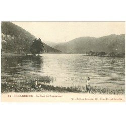 carte postale ancienne 88 GERARDMER. Animation Lac de Longemer