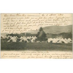 carte postale ancienne 88 GERARDMER. Camp de la Cercenée 1903 Militaires et tentes