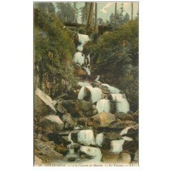 carte postale ancienne 88 GERARDMER. Cascade de Merelle le Torrent 1911