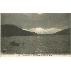 carte postale ancienne 88 GERARDMER. Coucher de Soleil sur le Lac