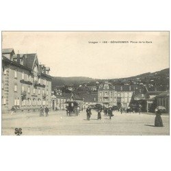 carte postale ancienne 88 GERARDMER. Place de la Mairie Terminus Hôtel