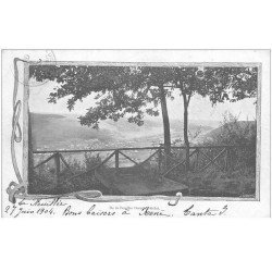 carte postale ancienne 88 LA FEUILLEE DOROTHEE. Le Val d'Ajol 1904 Hôtel et vue de la Terrasse