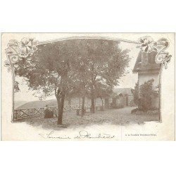 carte postale ancienne 88 LA FEUILLEE DOROTHEE. Le Val d'Ajol 1904 Hôtel femme assise et enfant