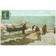 14 LA NORMANDIE. Séchage des filets après la Pêche 1907