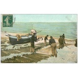14 LA NORMANDIE. Séchage des filets après la Pêche 1907