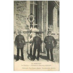 carte postale ancienne 88 LA SCHLUCHT. La Frontière 1917 Gendarme et Douaniers Allemands