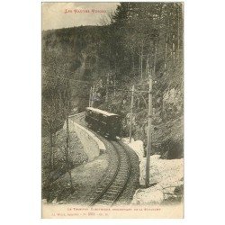 carte postale ancienne 88 LA SCHLUCHT. Le Tramway électrique 1921
