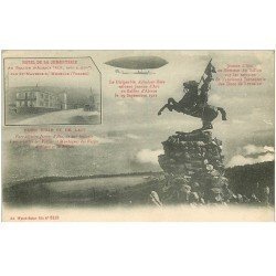 carte postale ancienne 88 LE BALLON D'ALSACE. Hôtel de la Jumenterie et Dirigeable Réau 1917 Zeppelin