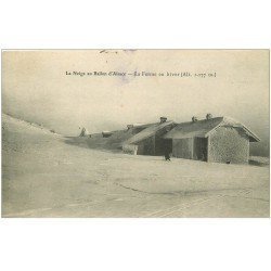 carte postale ancienne 88 LE BALLON D'ALSACE. La Ferme en Hiver 1910