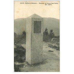 carte postale ancienne 88 LE BALLON D'ALSACE. Monument du Courreur René Pottier 1911