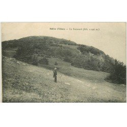 carte postale ancienne 88 LE BALLON D'ALSACE. Promeneur au Sommet 1910