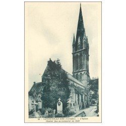 carte postale ancienne 14 LANGRUNE-SUR-MER. Clocher de l'Eglise et Cimetière