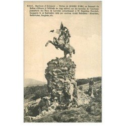 carte postale ancienne 88 LE BALLON D'ALSACE. Statue de Jeanne d'Arc entourée de Gamins
