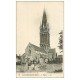 carte postale ancienne 14 LANGRUNE-SUR-MER. Eglise et Cimetière. Affiche Galettes Saint-Michel