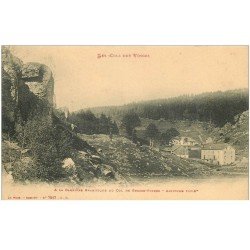 carte postale ancienne 88 LES COLS DES VOSGES. Carrière Granitique du Col de Grosse Pierre