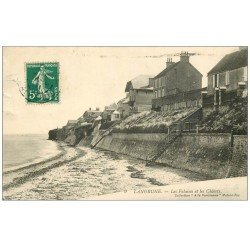 carte postale ancienne 14 LANGRUNE-SUR-MER. Falaises et Châlets 1911