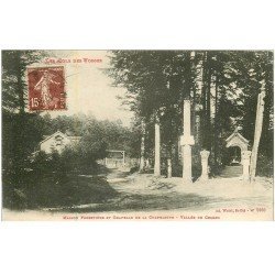 carte postale ancienne 88 LES COLS DES VOSGES. Maison Forestière Chapelle Chapelotte Vallée de Celles 1931